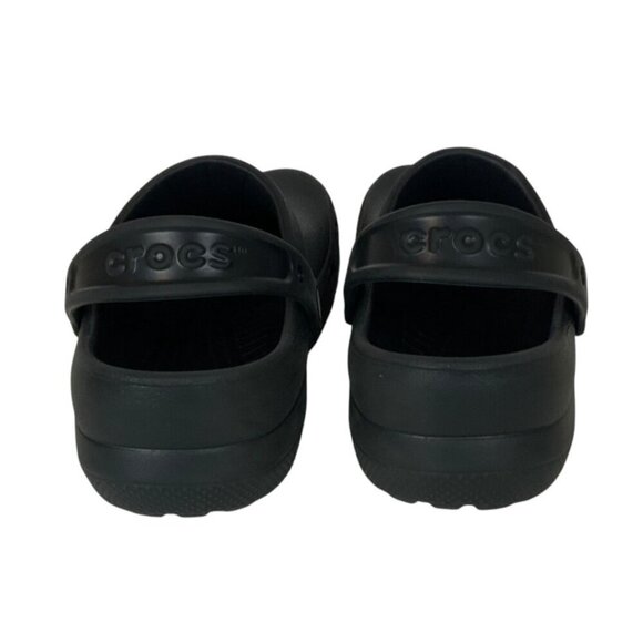 Crocs Work Bistro Clogs Black Mens 10 Womens 12 Slip-On Iconic Comfort - Picture 3 of 9
